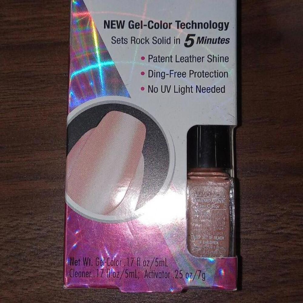3 PACK Nutra Nail Gel Perfect 5 Minute Nail Color Polish Champagne